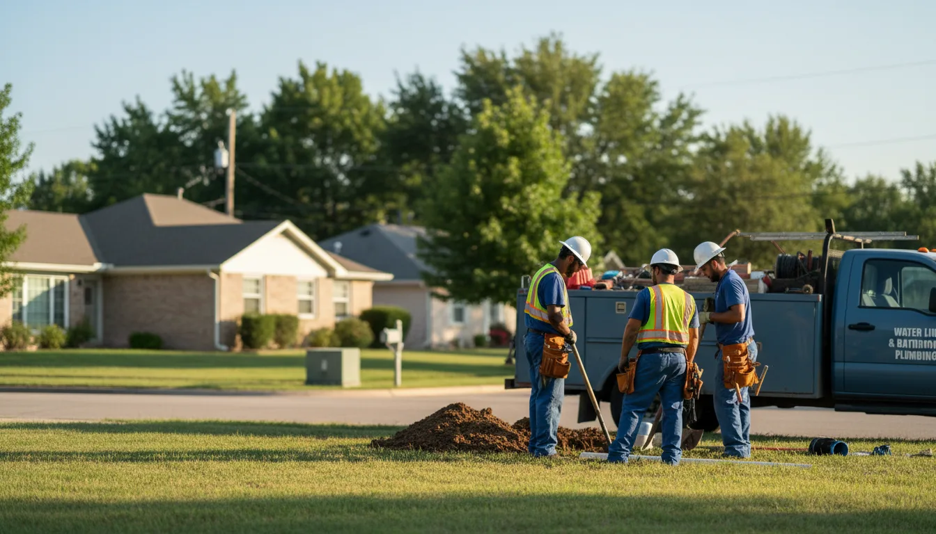 Residential water line and bathroom plumbing service in Branchville, IN